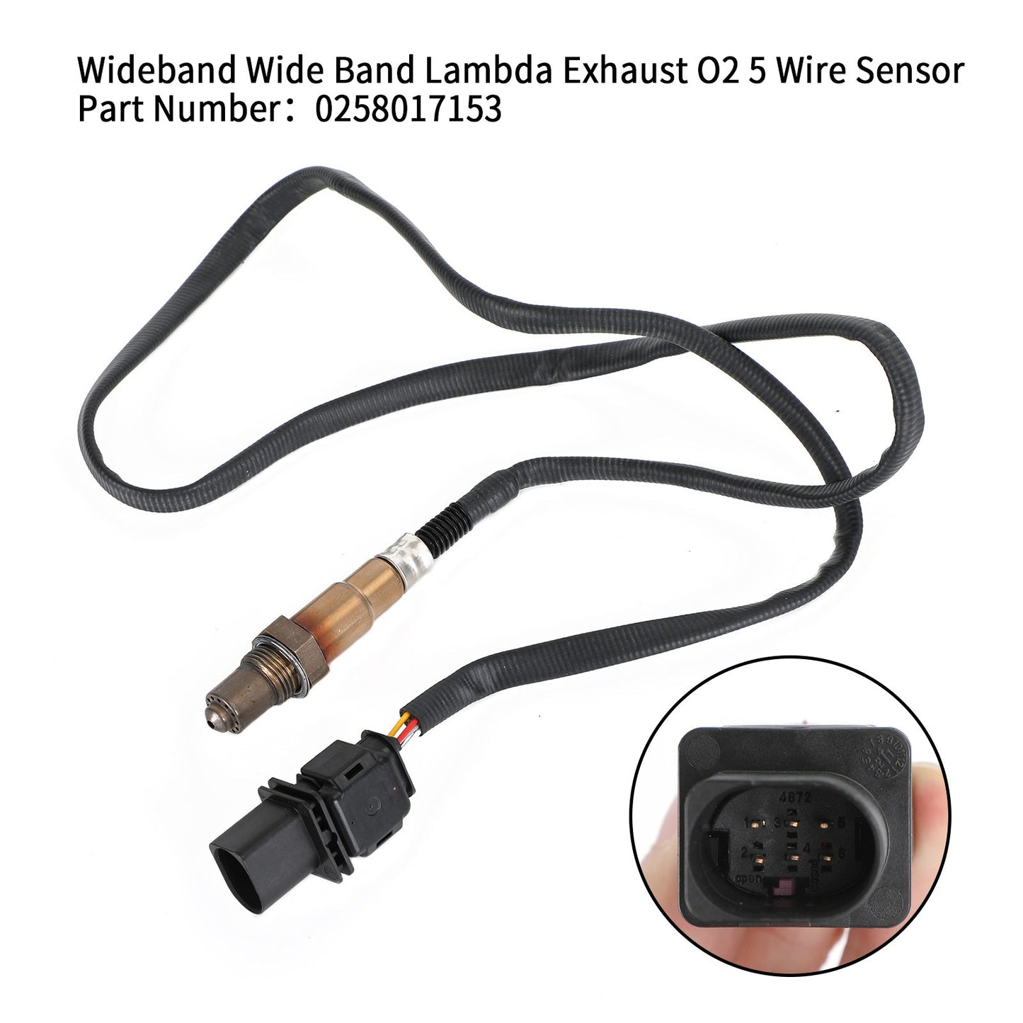 Upstream Lambda 02 Sensor 0258017153 5-Wire für Audi A3 A4 A5 A8 Q3 Q5 TT 07-14 Generic Generic