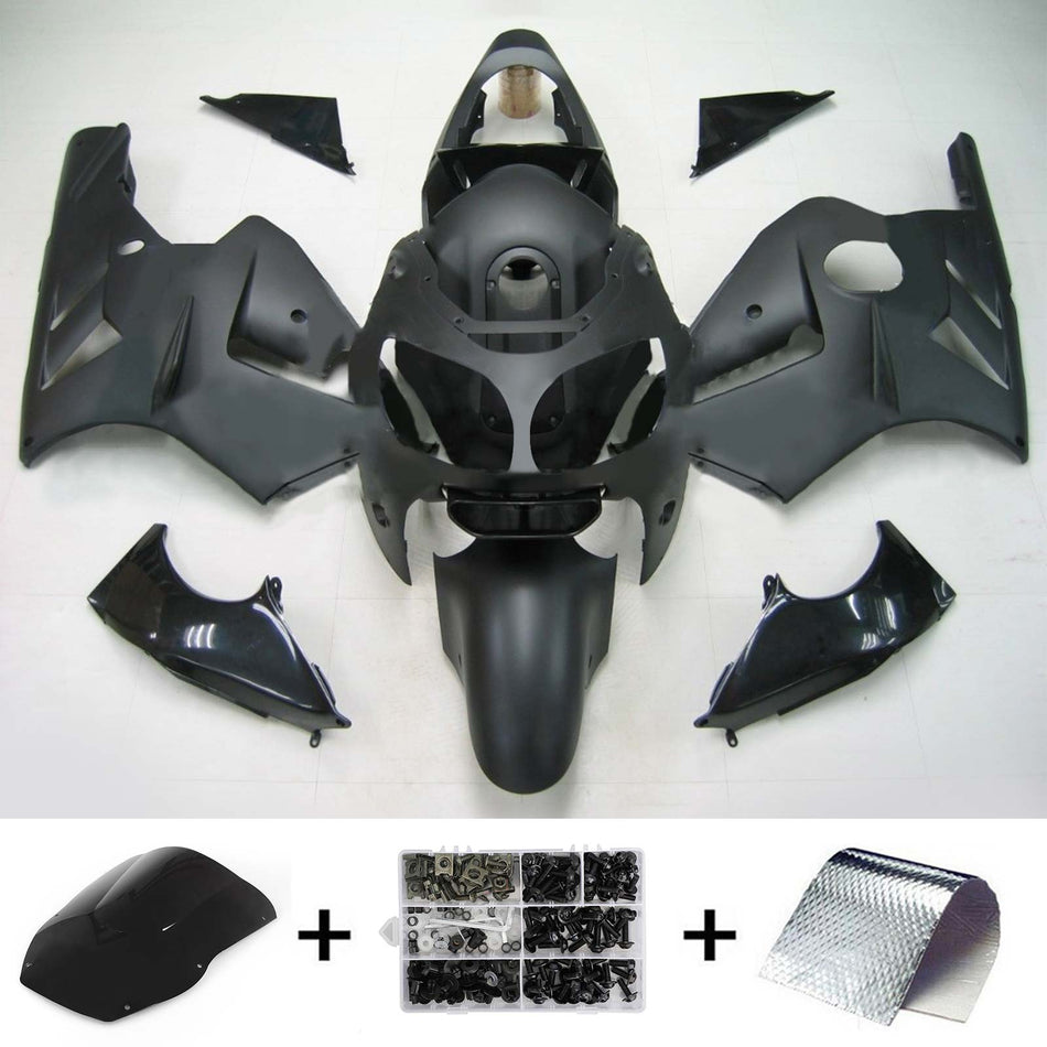 Amotopart Kawasaki 2000-2001 ZX12R Kit de carénage noir