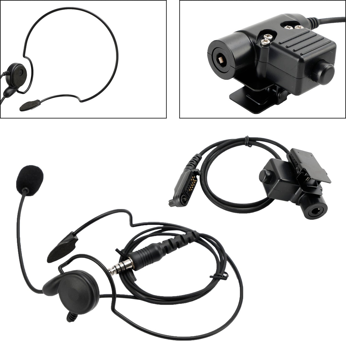 Für HYT PD680 PD685 X1E X1P 6Pin U94 PTT 7,1-C7 Hinten Montieren Stecker Taktische Headset