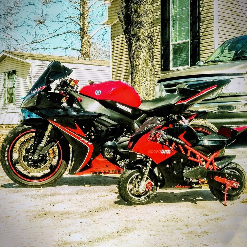 Amotopart Yamaha 2002-2003 YZF 1000 R1 Kit de carénage noir rouge