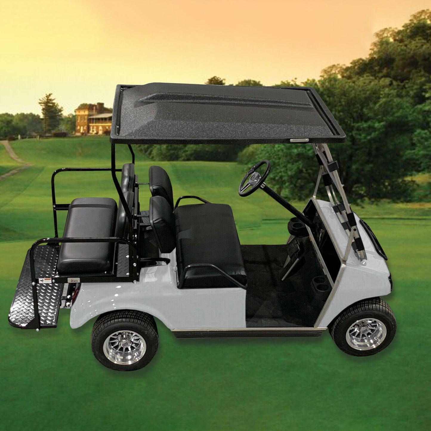 PRE-2000 DS Golf Cart 82–00 Khaki 3-teiliger Vordersitzbezug PU Club Car Seat Pad