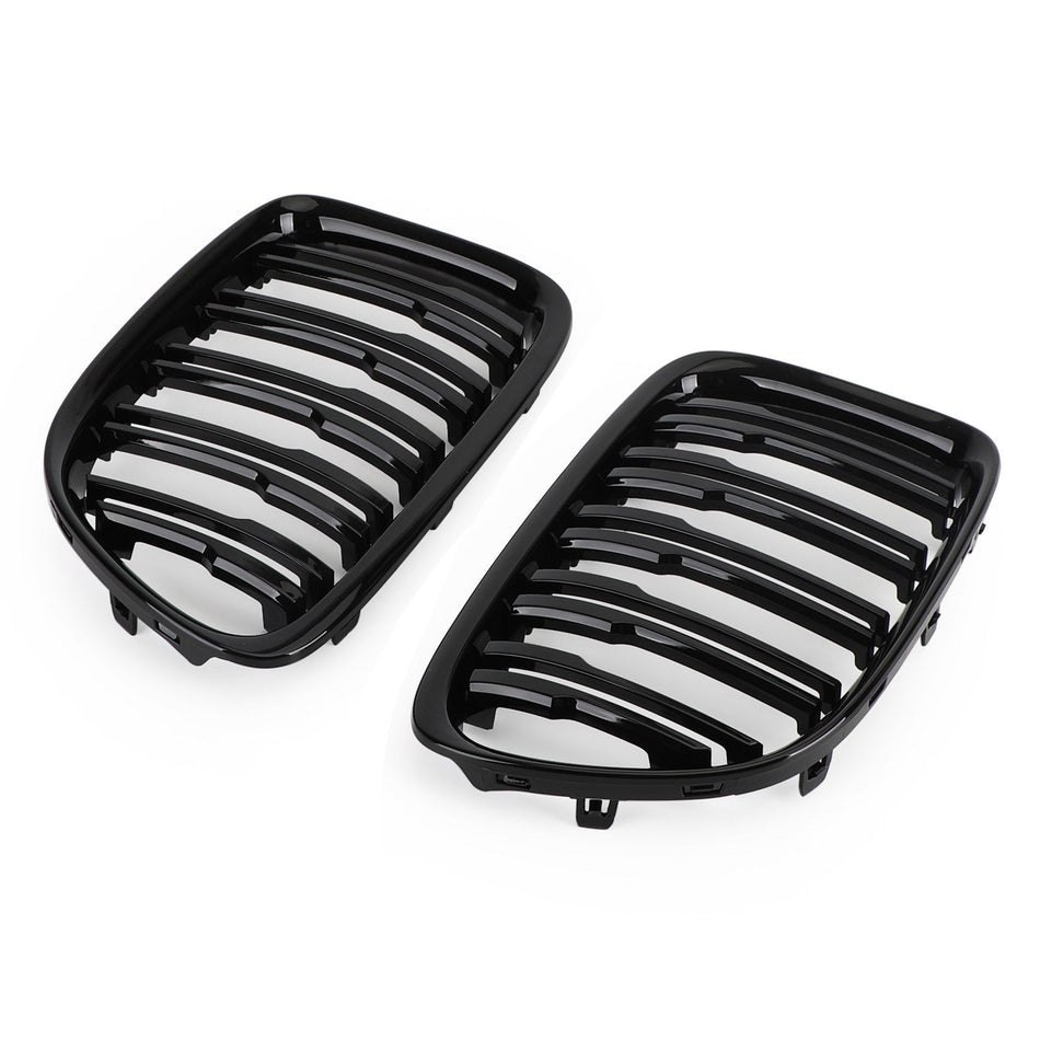 Gloss schwarzer Dual-Lampfhupfen-Nierengrill Kühlergrill Fit BMW X1 E84 2009-14 SUV Generikum