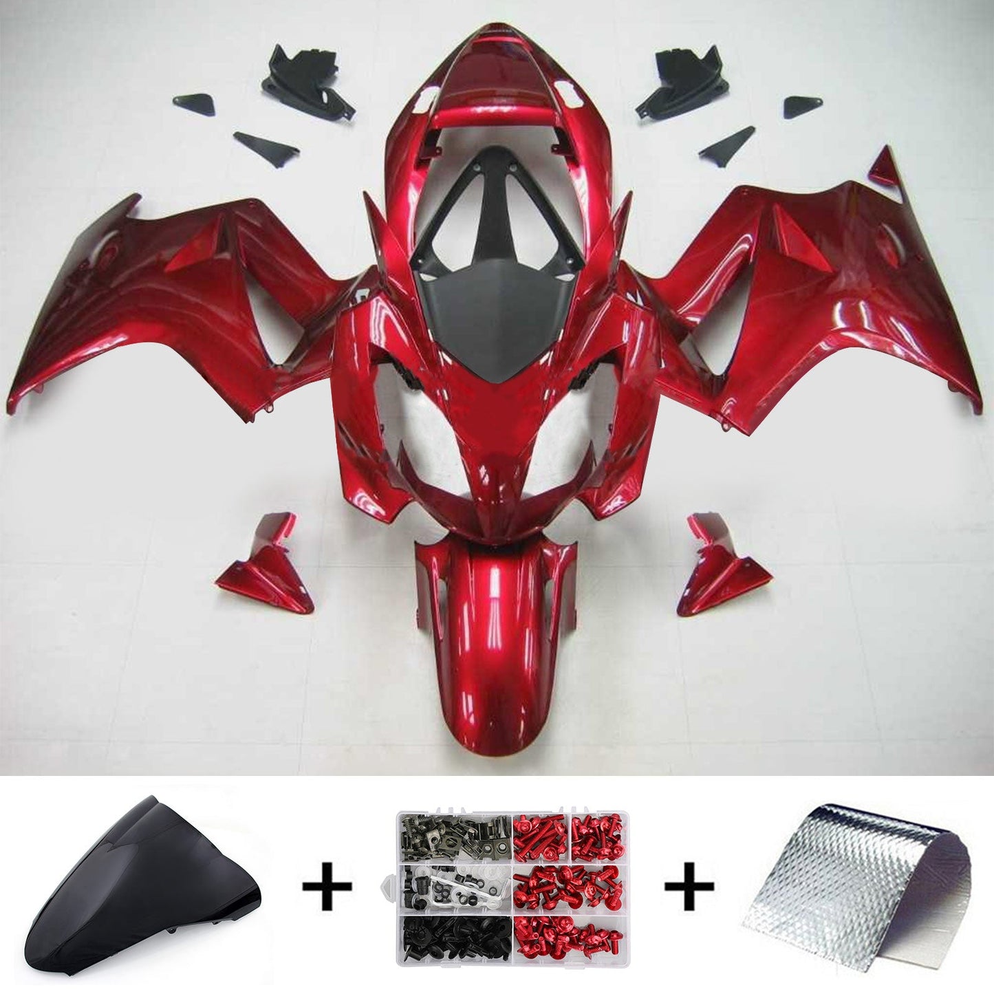 Amotopart 2002-2012 Honda VFR800 Gloss Redfairing Kit