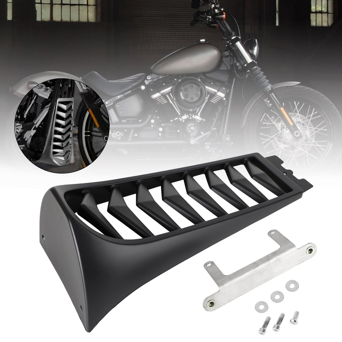 Becquet avant Intere Cache radiateur pour Softail Breakout Fat Bob 2018-2022 Generic