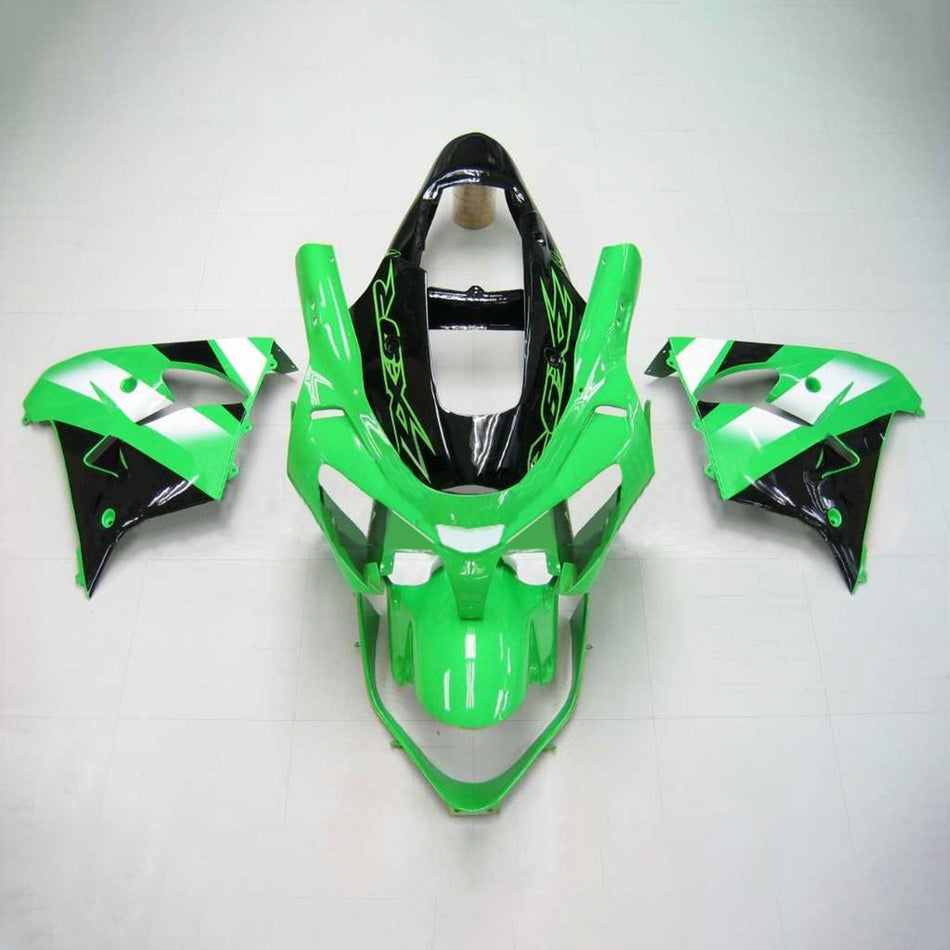 Amotopart Kawasaki 2002-2003 ZX9R Green Black Abzugskit