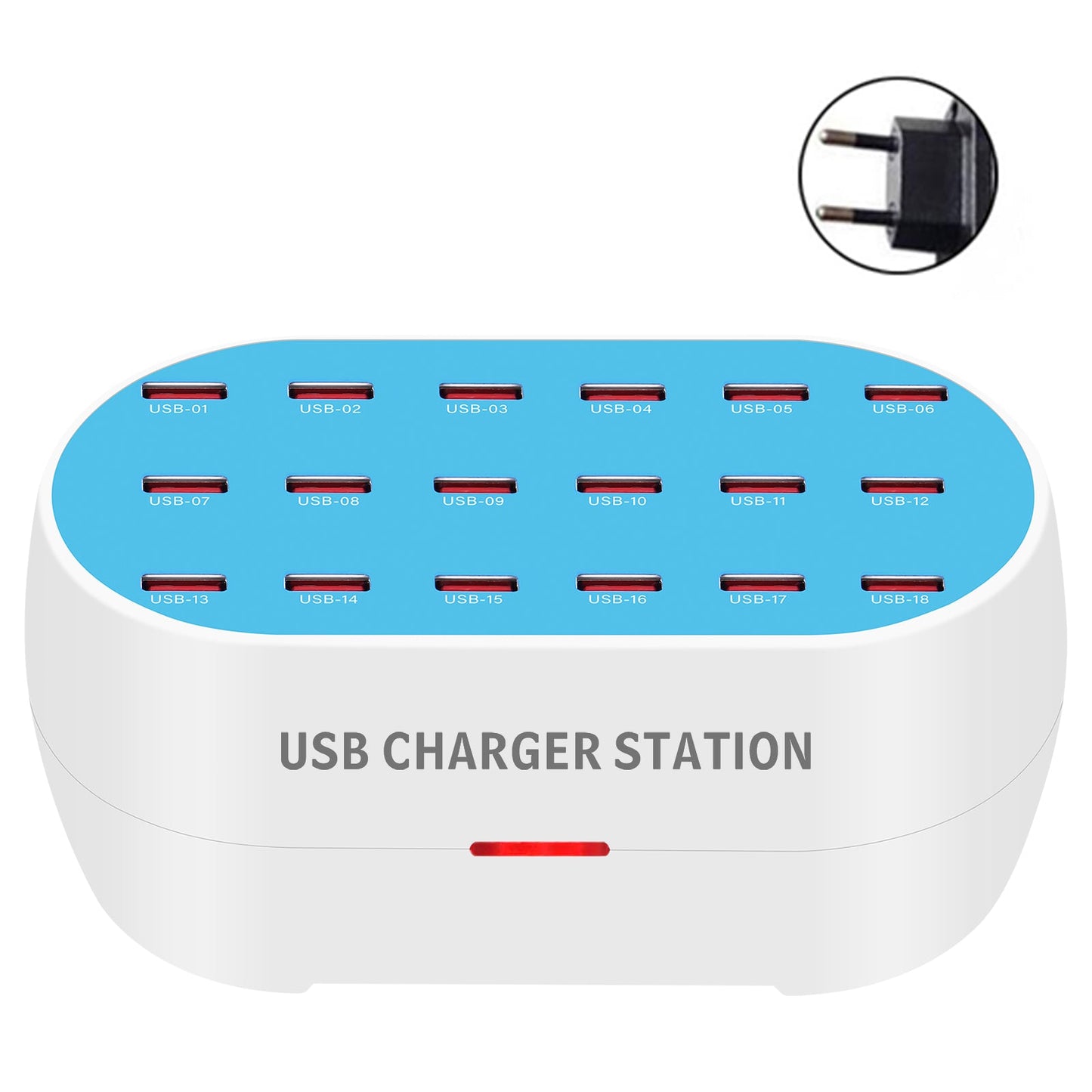 Chargeur 180W 120W HUB 30 24 18 12 Ports USB Dock Station de charge multi-appareils avec prise UE de bureau filaire