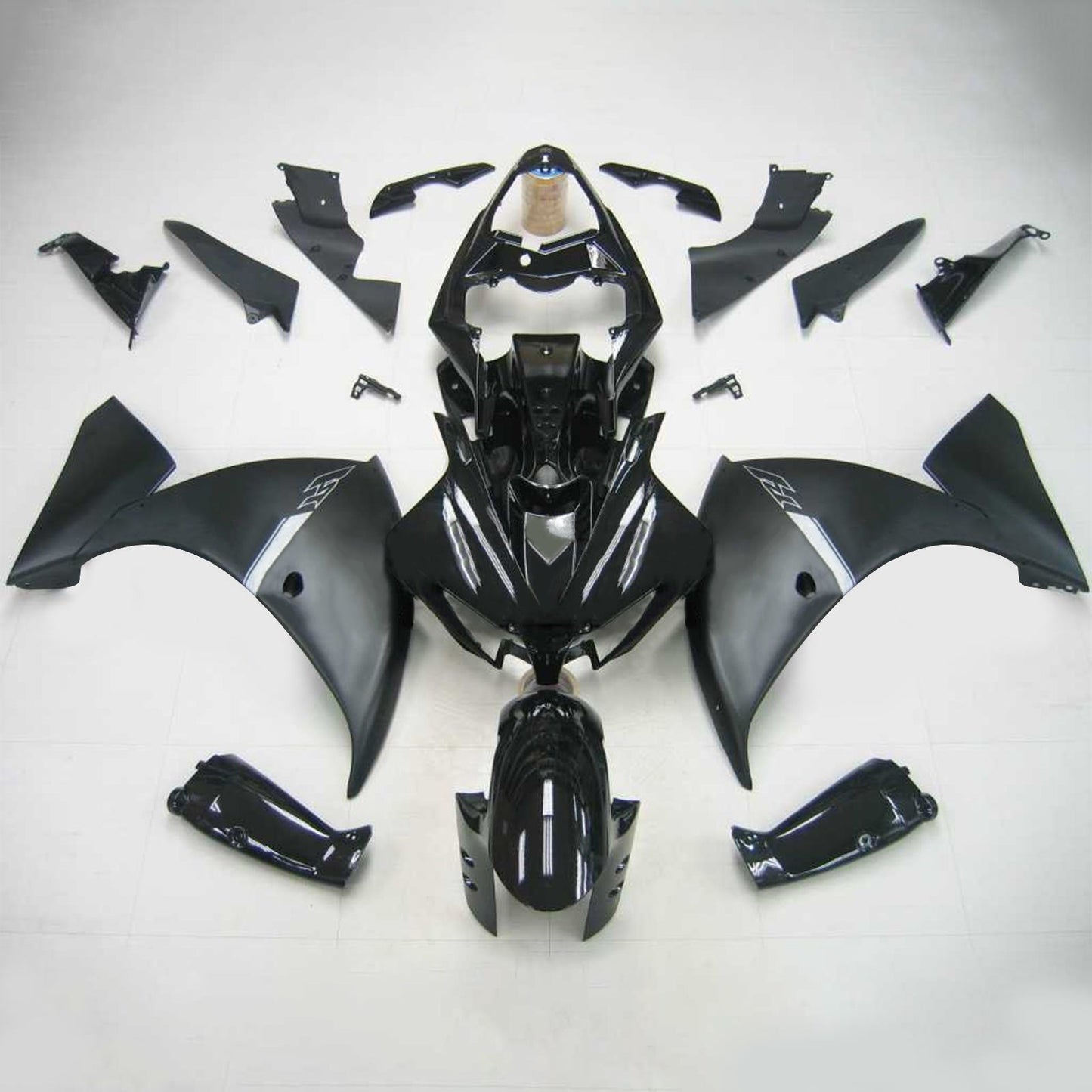 Amotopart Yamaha 2012-2014 YZF 1000 R1 Schwarzverkleidungskit