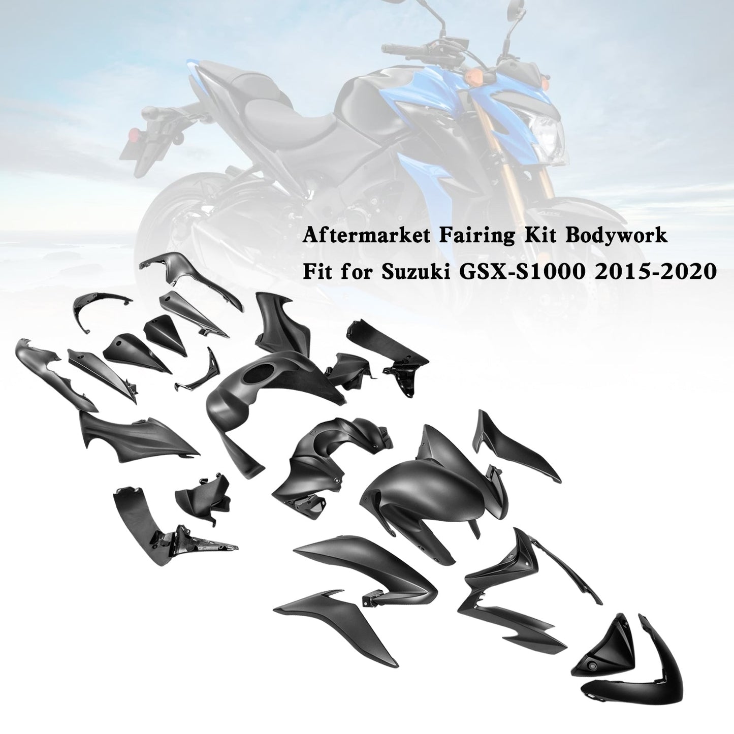 Amotopart Kunststoff-Karosserieverkleidungsset für Suzuki GSX-S 1000 2015–2020