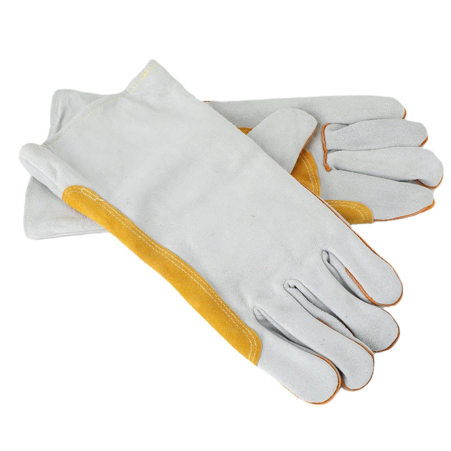 Gants de soudage en cuir de 14 pouces pour soudeur Tig/Mig/BBQ/Stick résistant à la chaleur