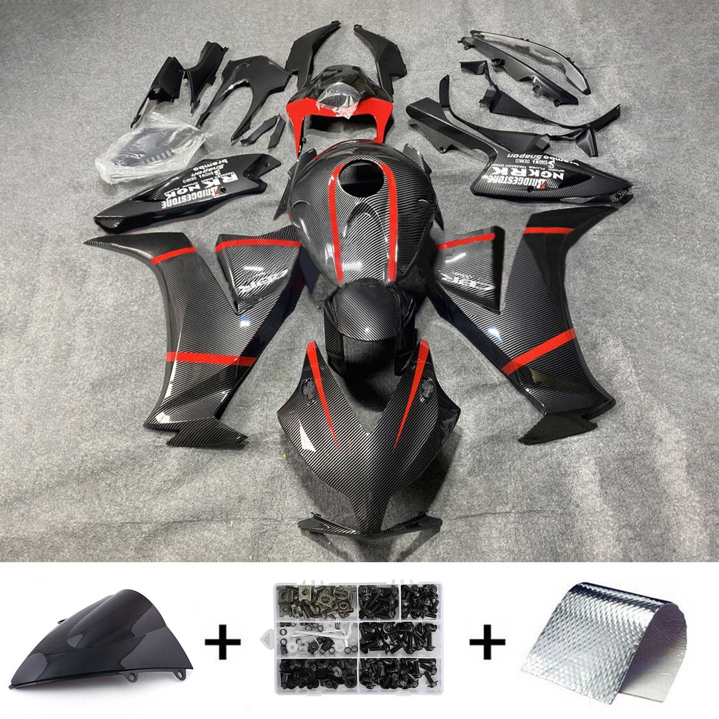 Amotopart Honda CBR1000RR 2012–2016 Verkleidungsset, Karosserie, Kunststoff, ABS