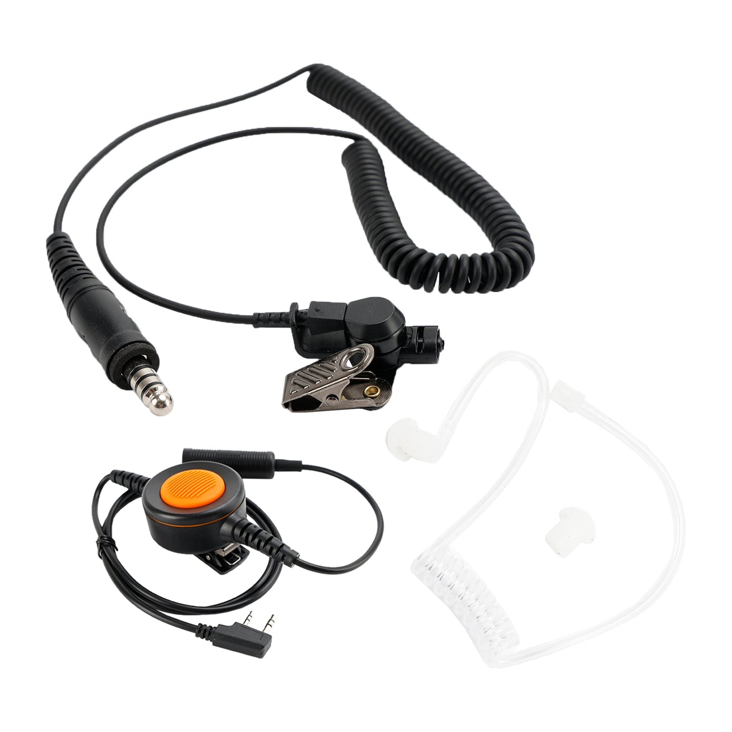 7.1-A3 Single Transparent Air Tube Headset für Kenwood TK-208 TK-220 TK-240