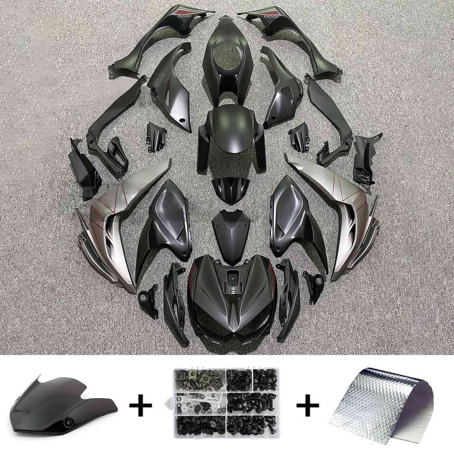 Amotopart Verkleidungsset für Kawasaki Z1000 2014–2017, Karosserie, Kunststoff, ABS