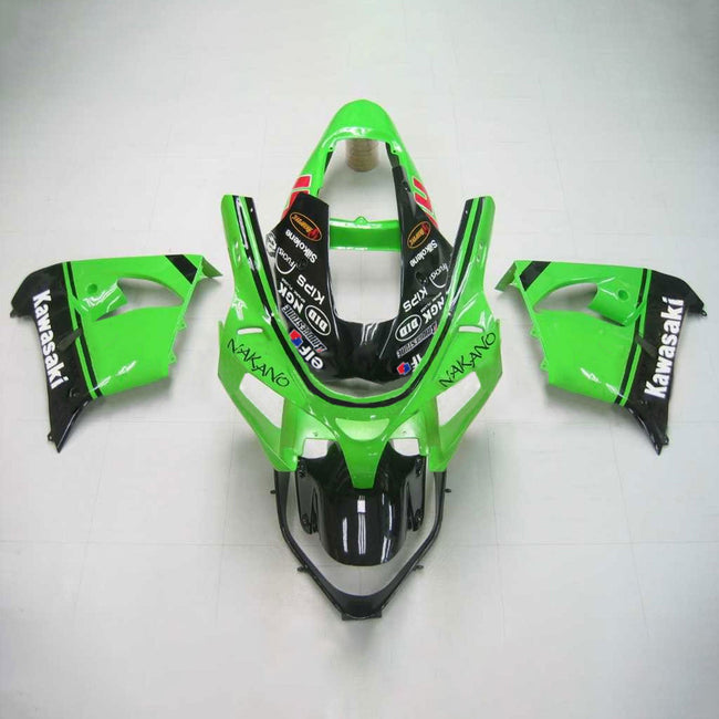 Amotopart Kawasaki 2002-2003 ZX9R Green Black Mix Abzugskit