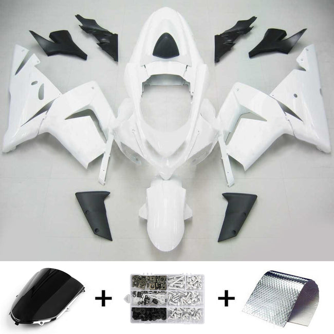 Amotopart Kawasaki 2004-2005 ZX10R White Fearing Kit