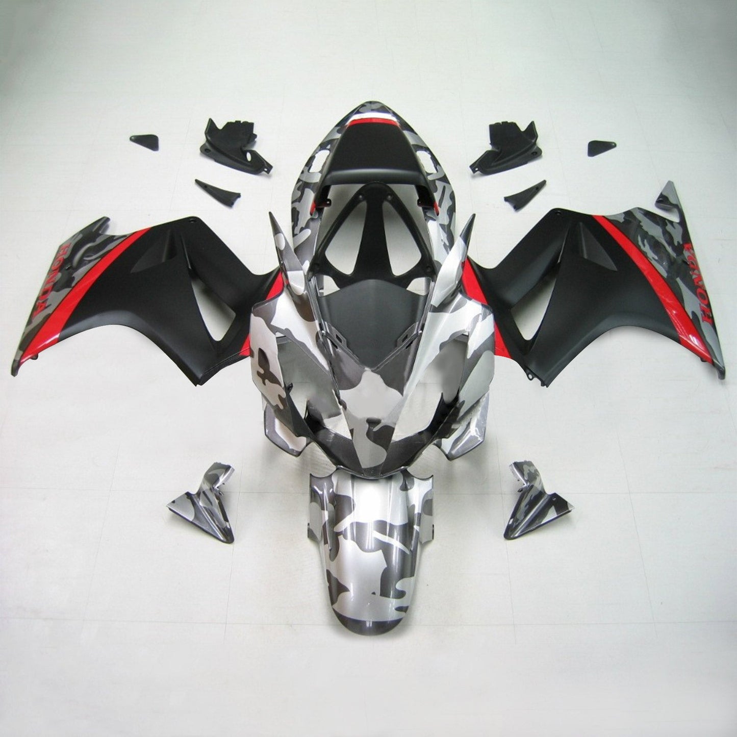 Amotopart 2002-2012 Honda VFR800 Black & Sliver Abzugskit