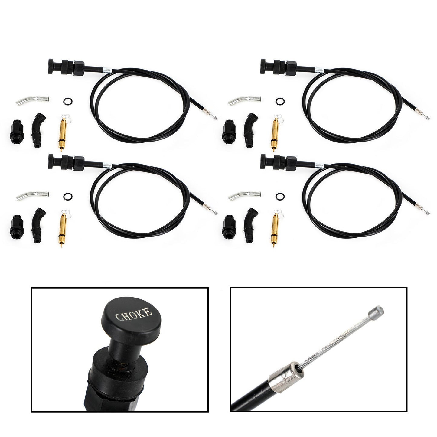 4x Vergaser Choke Cable Plunger Kit Pass für Honda Rancher TRX350 FM TM 00-06 Generic Generic