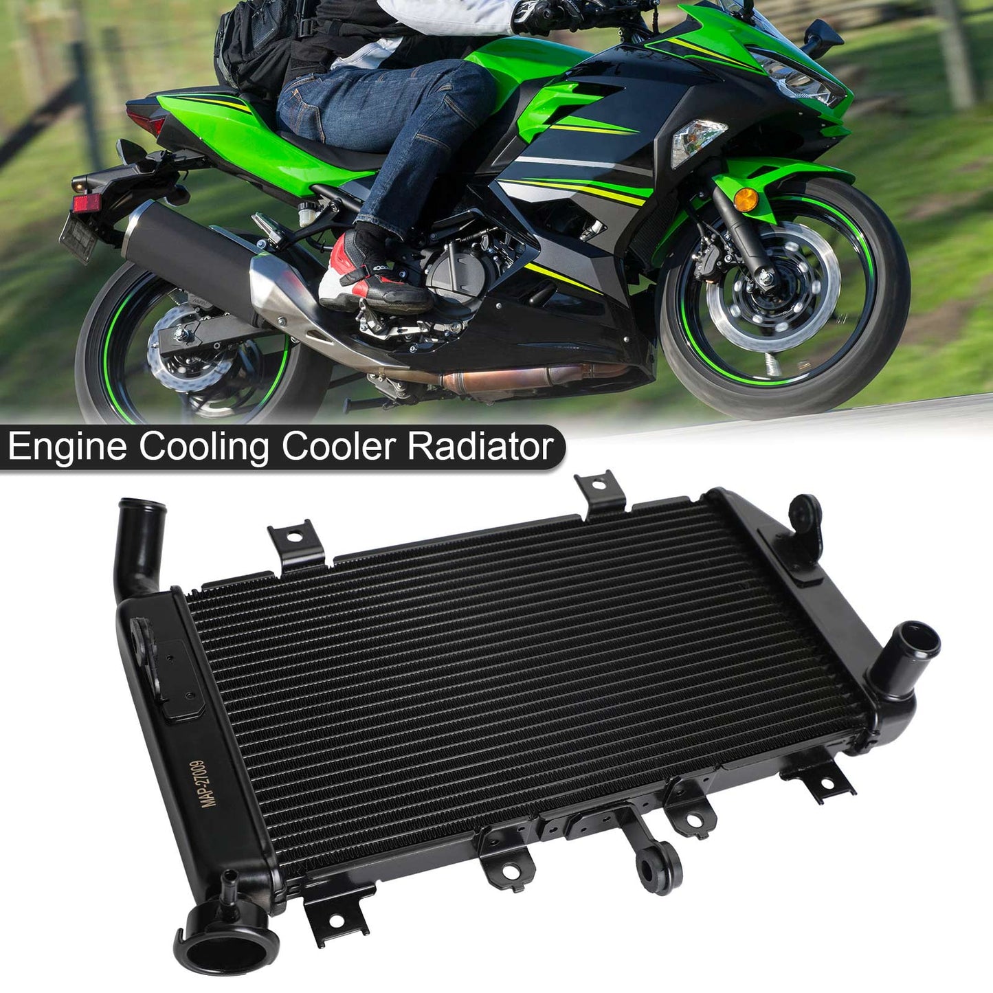 Aluminium Motorkühlung Kühler passend für Kawasaki Ninja 400 2018-2021 Generic