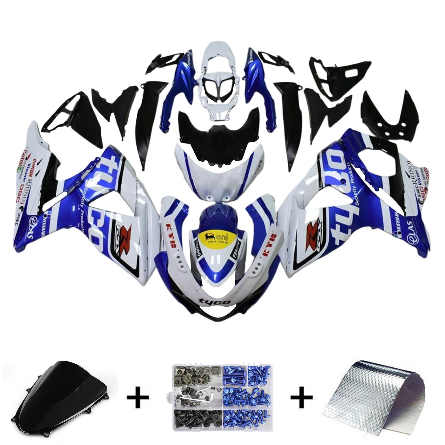 2009–2016 Suzuki GSXR1000 K9 Einspritzverkleidungs-Set, Karosserie, Kunststoff, ABS