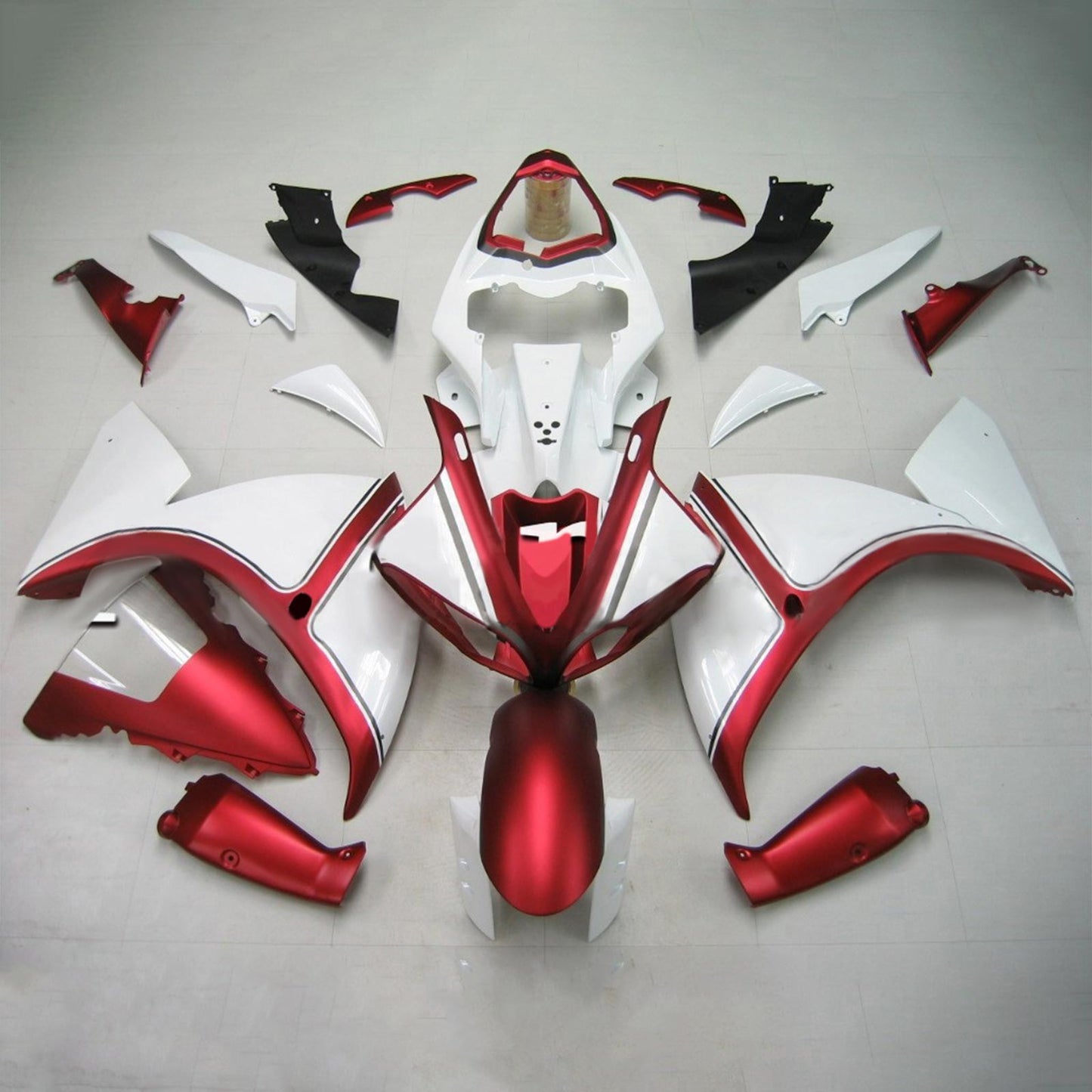 Amotopart Yamaha 2009-2011 YZF 1000 R1 White Red Fearing Kit