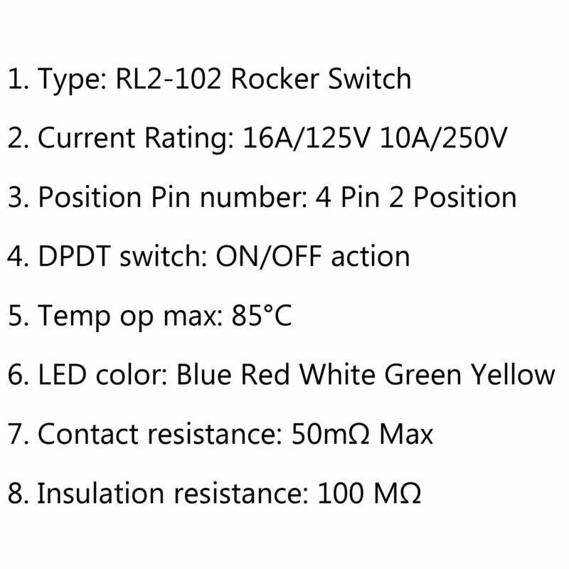 4Pin IP65 Boot Schalter wasserdicht ON/OFF Rocker RLEIL BE RL2-102 Auto