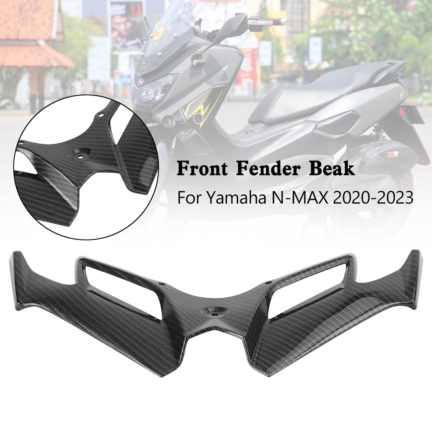 Vordere Kotflügelschnabel-Nasenkegelverl?ngerung für Yamaha N-MAX NMAX 2020-2023 Carbon