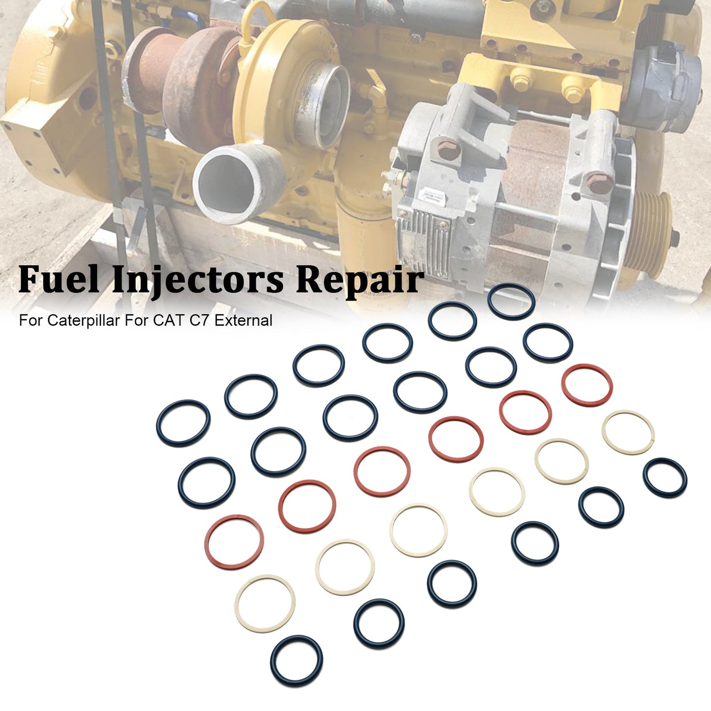 6-teiliges Dichtungs-O-Ring-Set für Einspritzdüsen, passend für Caterpillar C7, passend für CAT C7 extern