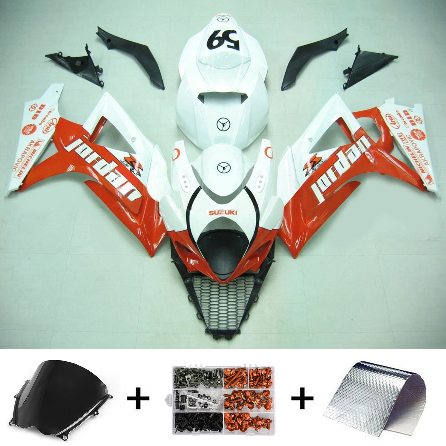 Amotopart Suzuki GSXR1000 2007-2008 Verkleidungskit