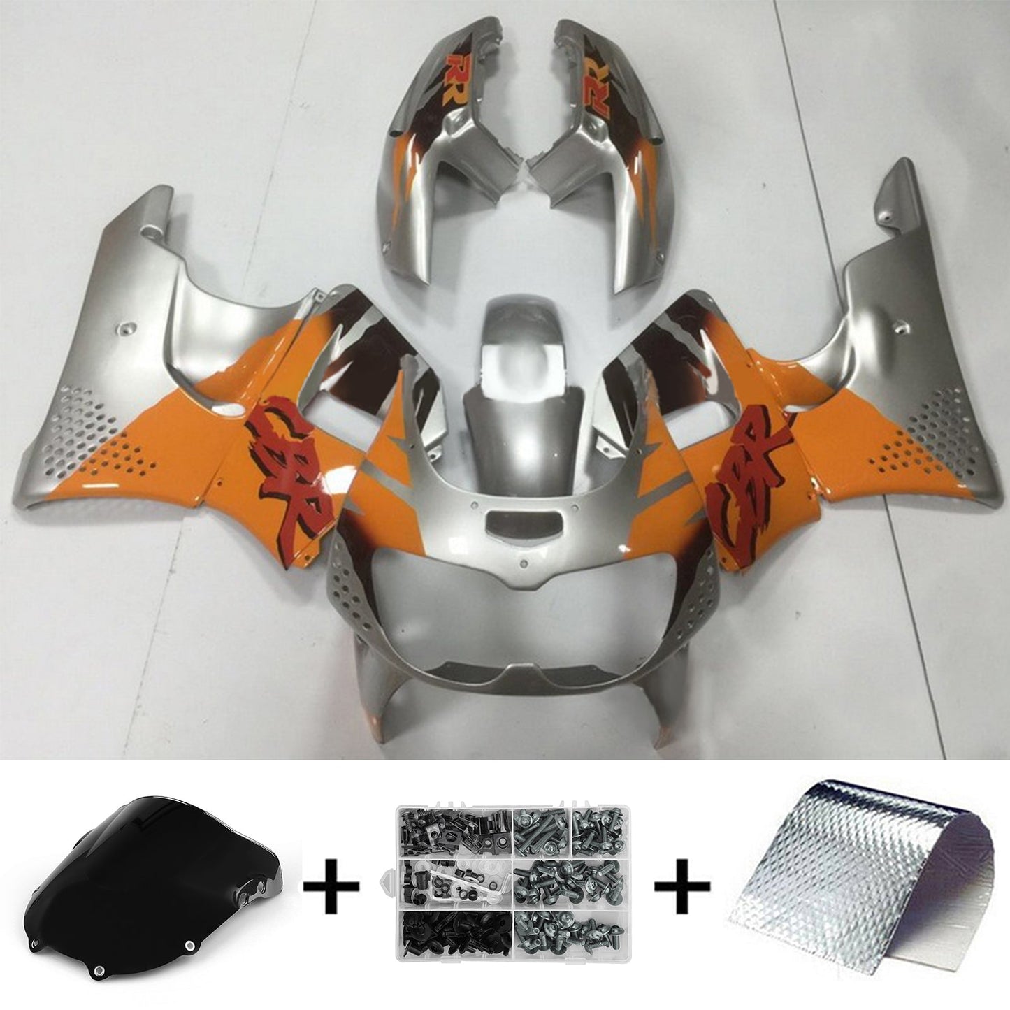 Amotopart Honda CBR900RR 893 1994-1995 Kit de carénage Corps Plastique ABS