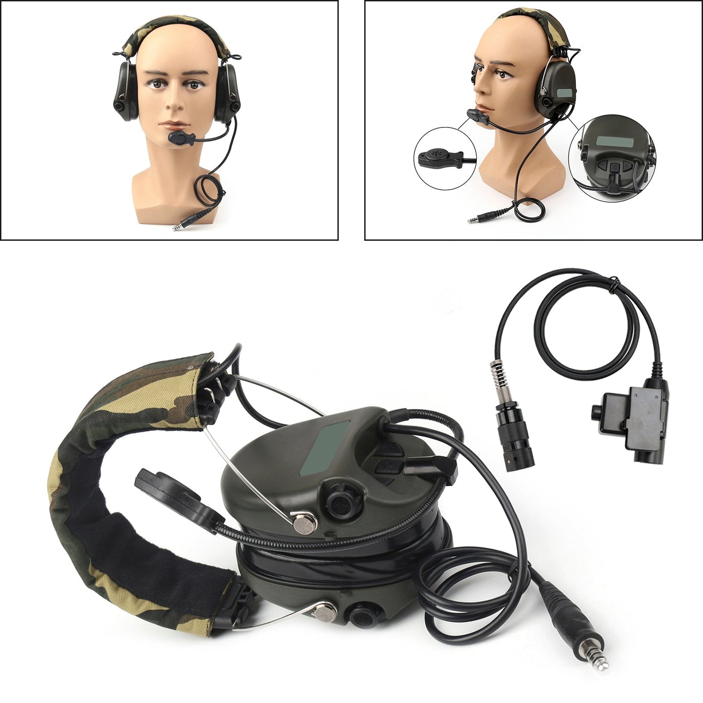 H60 Sound Pickup Noise Reduction CS Headset für AN/PRC-152 AN/PRC-148 U329 Radio