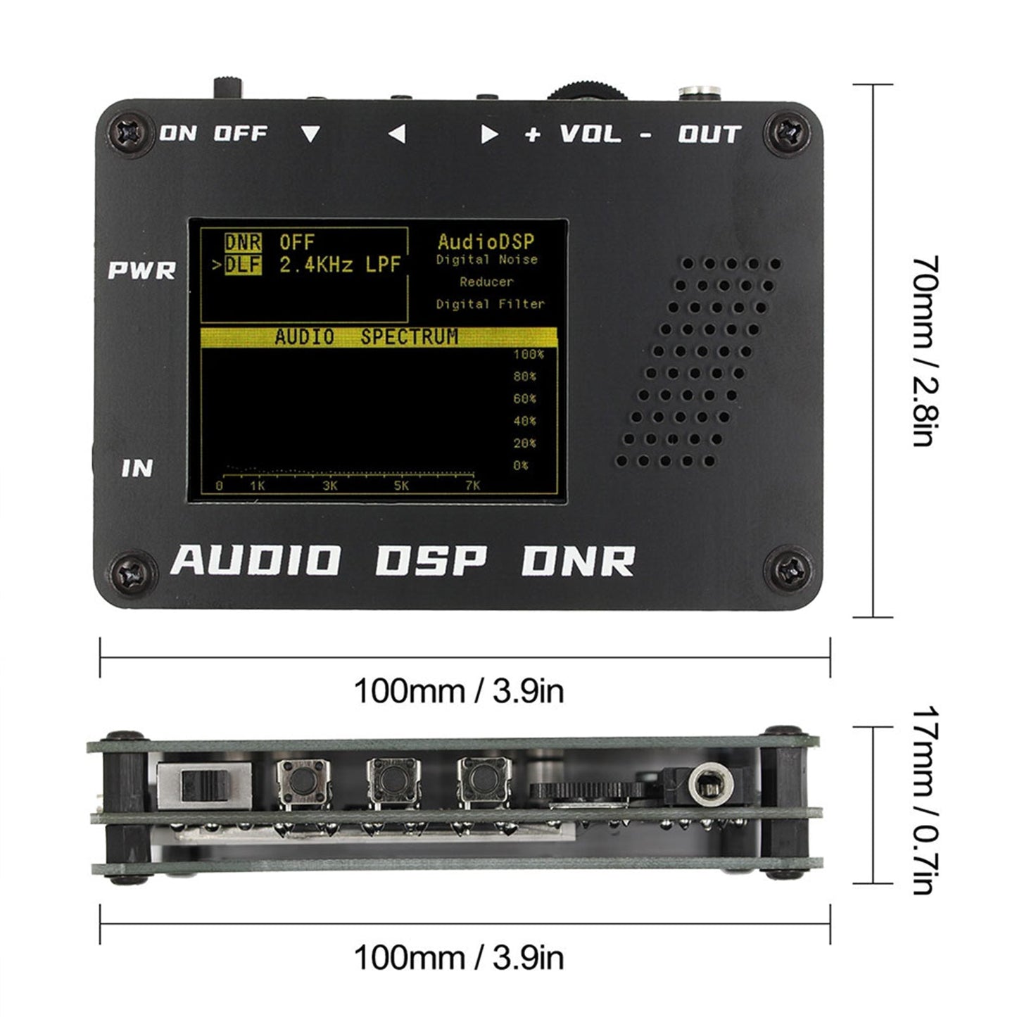 Audio DSP Rauschunterdrückung DNR Digitalfilter SSB Radio YAESU ICOM + Lautsprecher