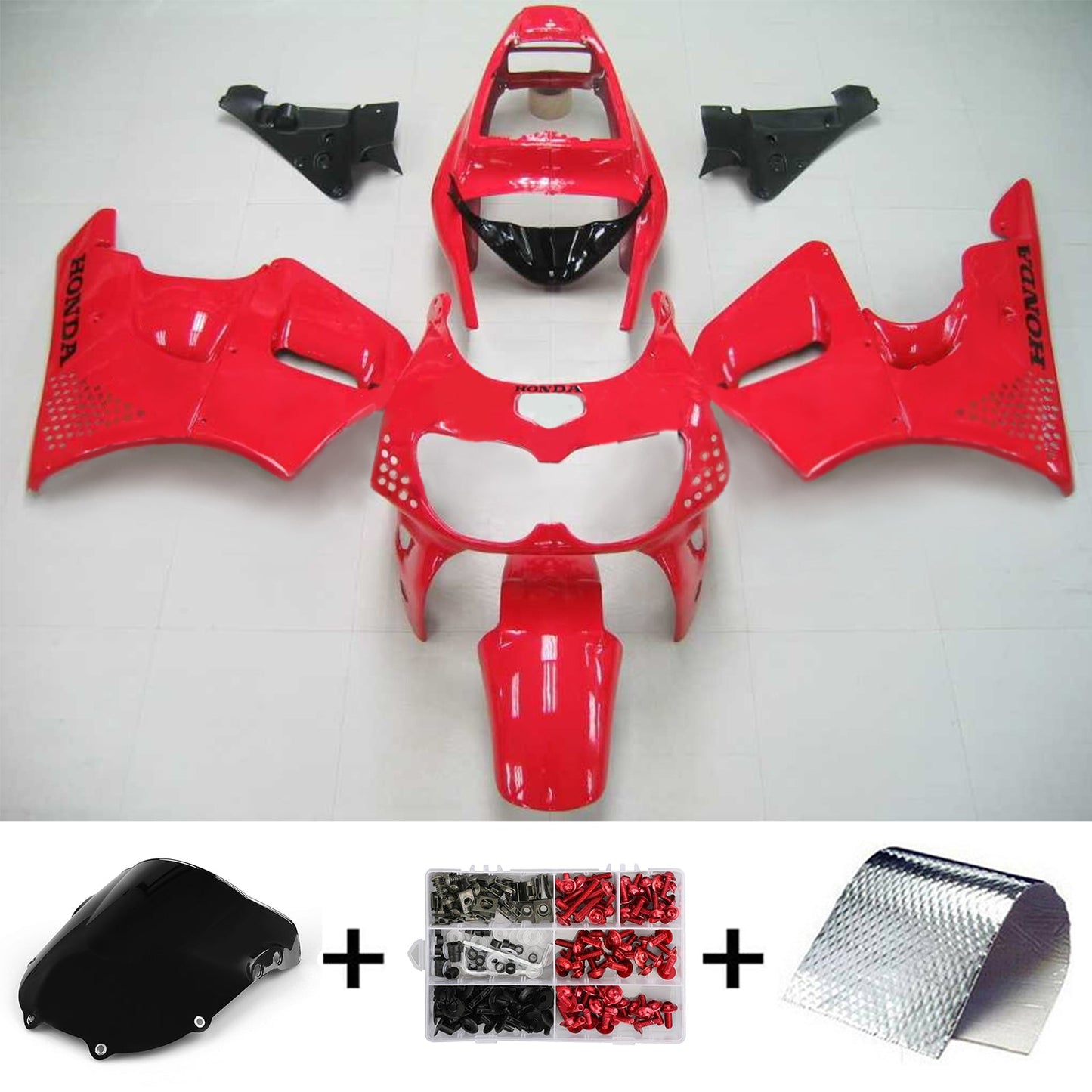 Amotopart Honda CBR900RR 893 1996-1997 Kit de carénage Corps Plastique ABS