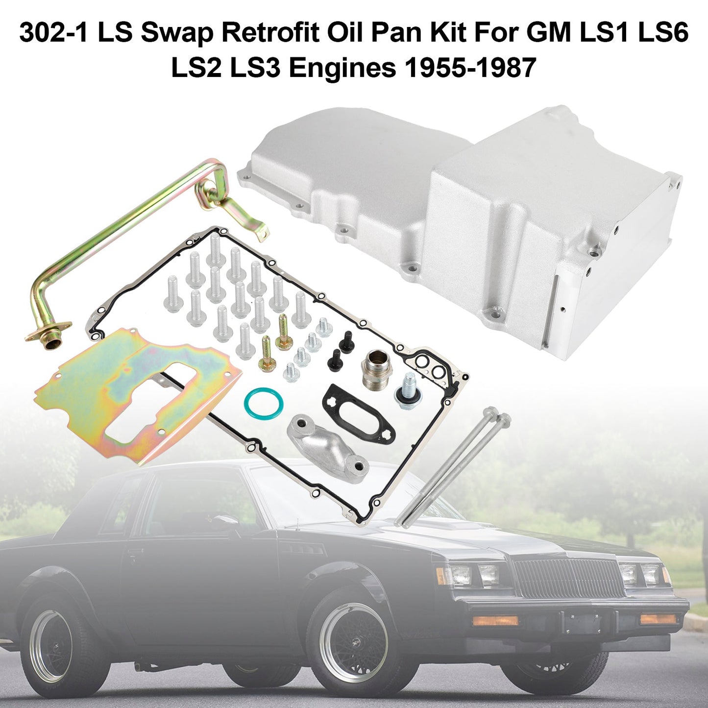 1955-1987 GM LS1 LS6 LS2 LS3 Motoren 302-1 81074 LS Swap Retrofit Oil Pan Kit