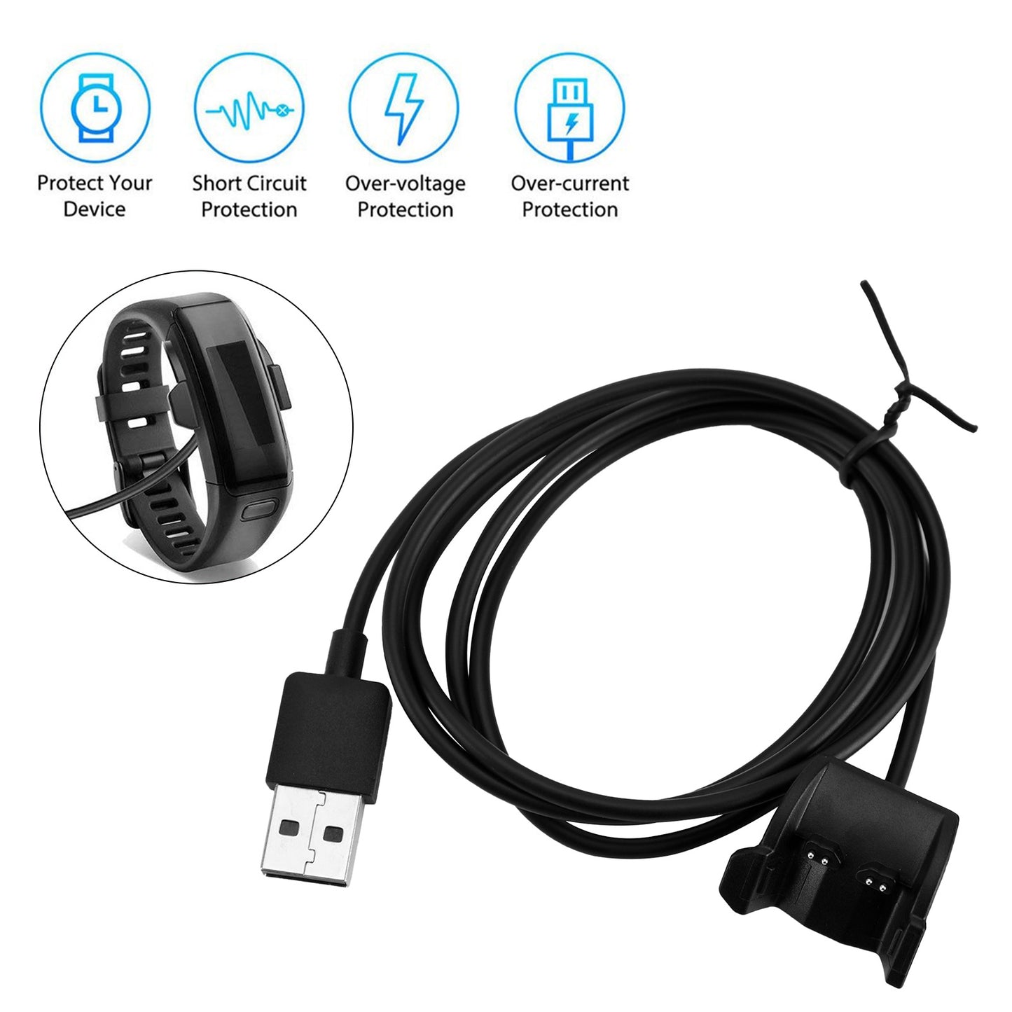 Câble de charge de chargeur USB pour montre intelligente Garmin Vivoactive HR GPS Vivosmart