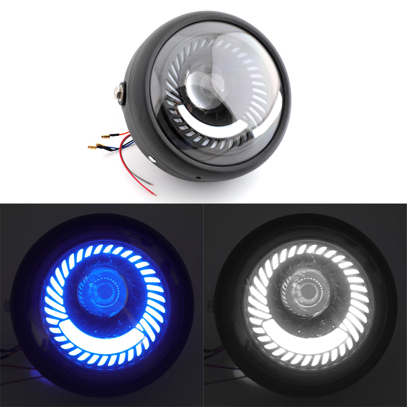 6 1/2 "pouces phare LED Hi/Lo phare principal pour Cafe Racer Bobber Chopper