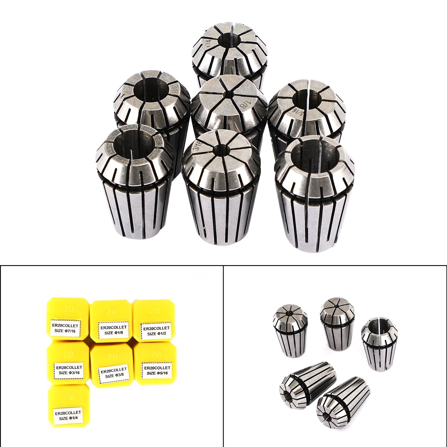 ER20 Spring Collet Set für CNC-Fräsderdermaschine Graviermaschine