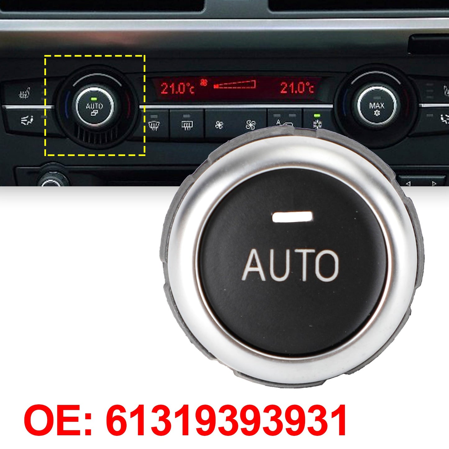 BMW X5 X6 61319393931 Knopfabdeckung für Klimaanlagen-Klimaregler vorne/hinten