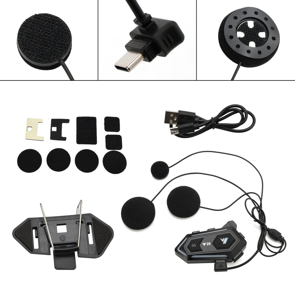 Helm Bluetooth Kopfh?rer Headset Wireless Player Universal Y20 Für Motorrad