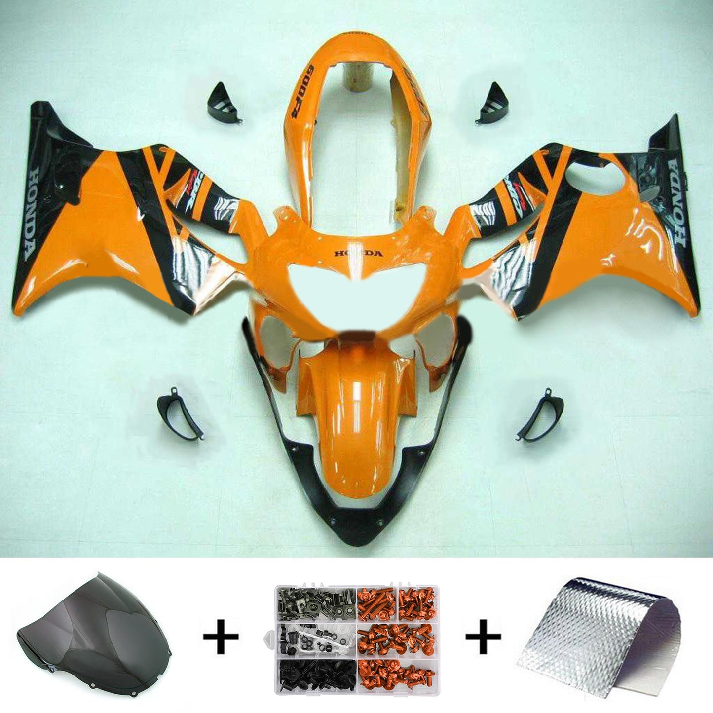 Amotopart Honda CBR600F4 1999-2000 Kit de carénage Corps Plastique ABS