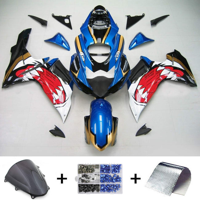 Amotopart Suzuki GSXR 600/750 2011-2022 K11 Verkleidungs Kit Körperwerk Kunststoffbauch