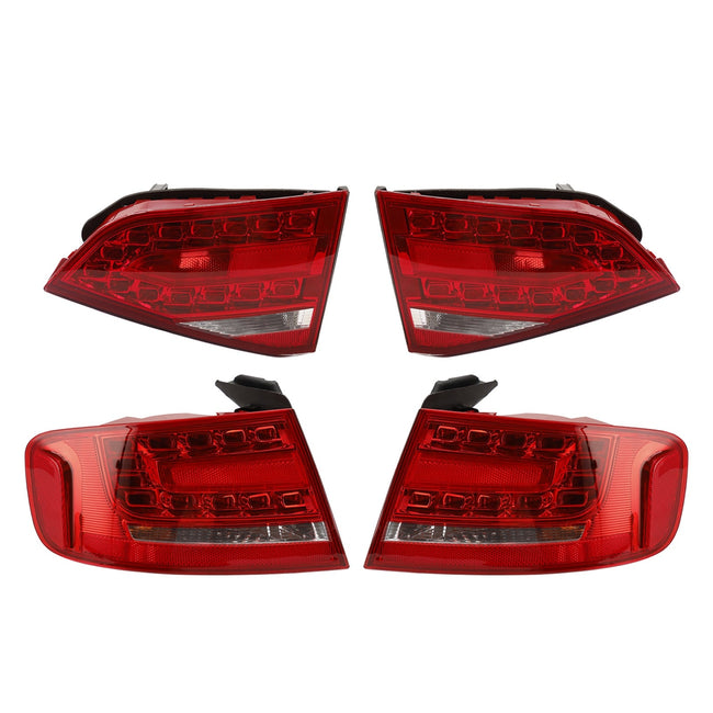 Audi A4 2009–2012 4-teilige LED-Rücklichtleuchte für den äußeren und inneren Kofferraum