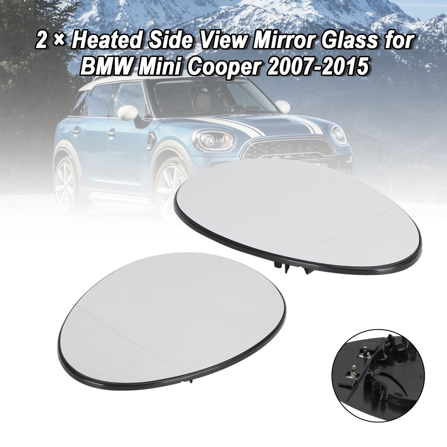 BMW Mini Cooper 2007-2015 2 × beheizbares Seitenspiegelglas