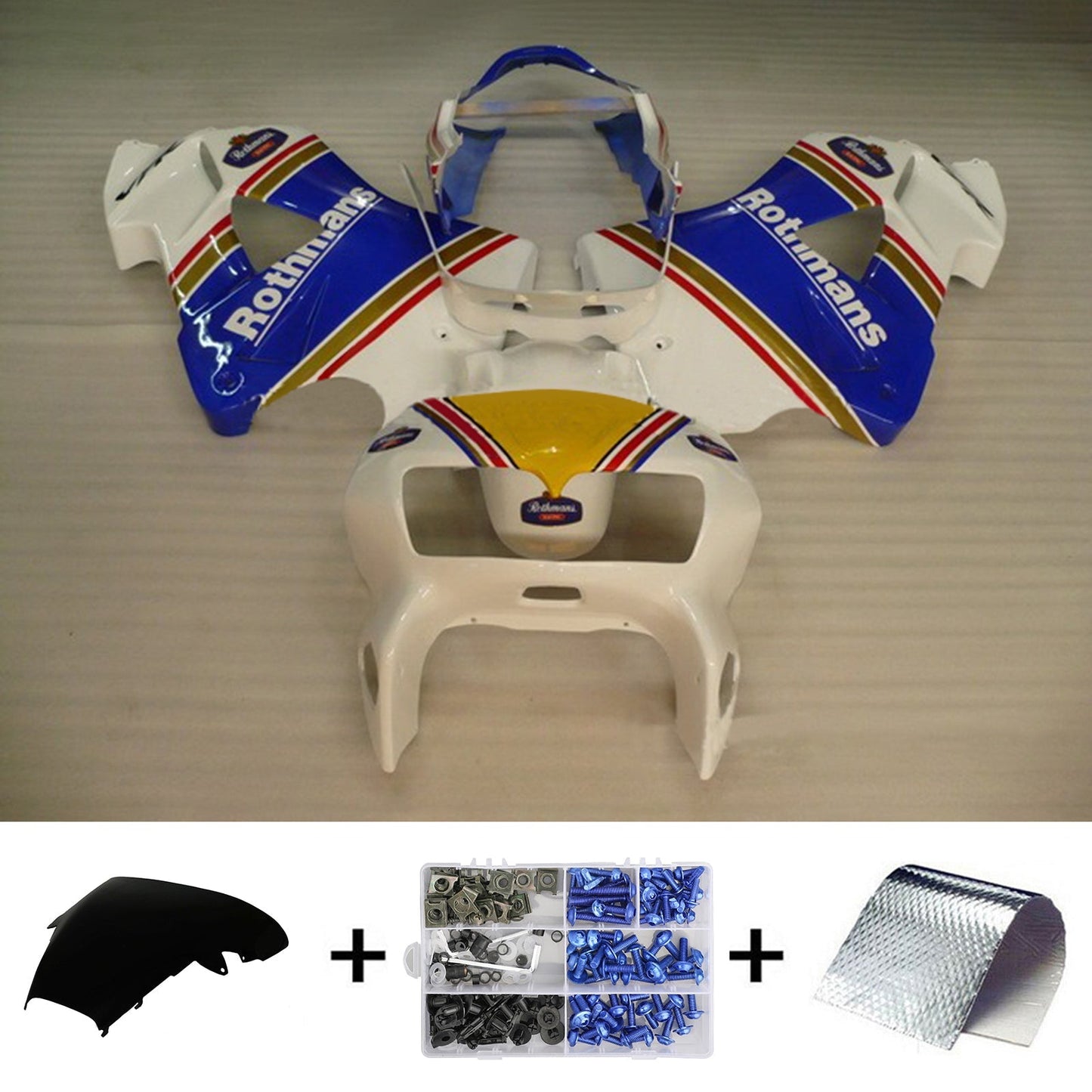 Amotopart Honda VFR800 1998-2001 Kit de carénage Corps Plastique