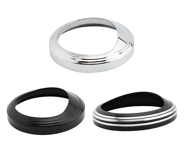 5" Tachometergeh?use Tachometerabdeckung Schutz für Glide Softail Fat Boy Fxst Silber Generic