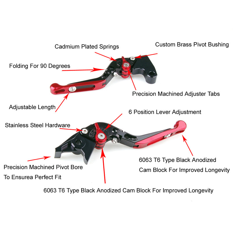 Leviers rabattables réglables pour Honda CBR 600RR 1000RR