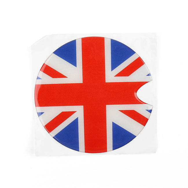 1x Union Jack Royaume-Uni Drapeau Motif Vinyle Autocollant Autocollant pour Mini Cooper Bouchon De Réservoir De Carburant Couverture