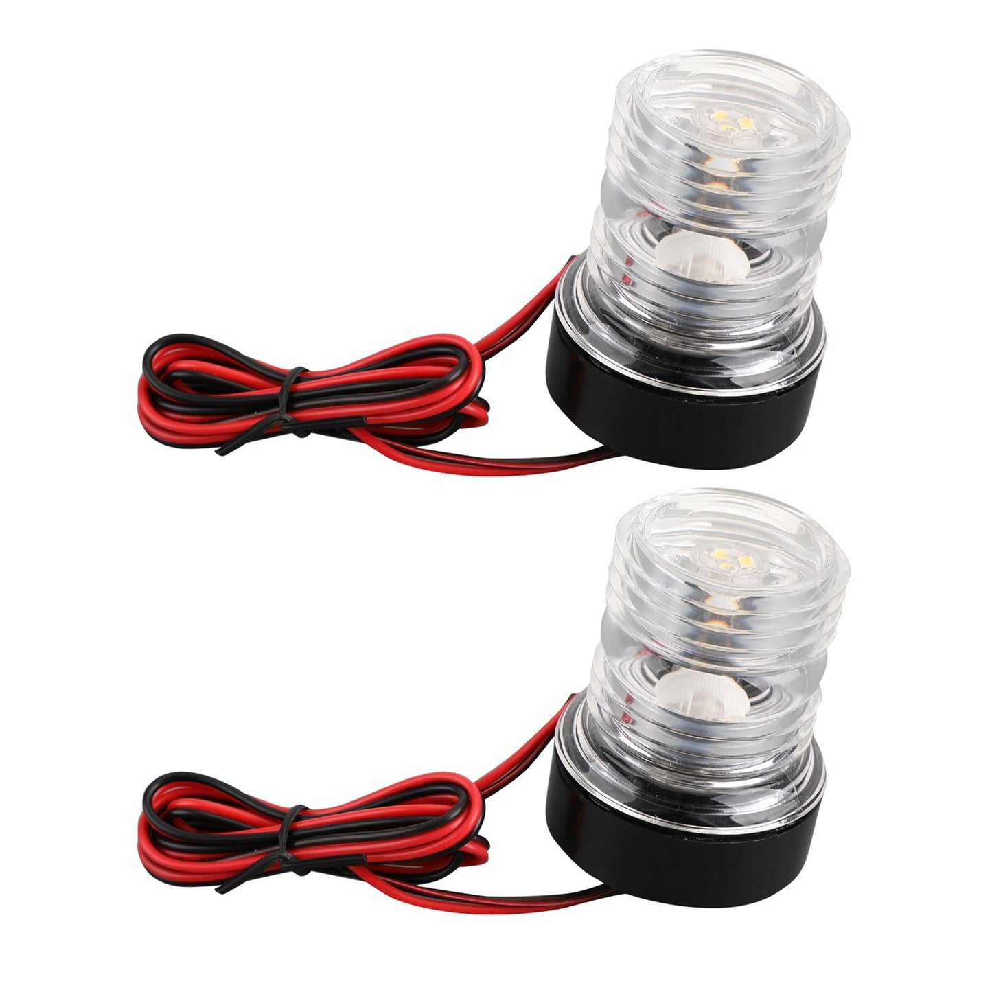 2 12V LED Navigationssignallicht Ankerschiff Runde Lampe für Marineboot Yacht