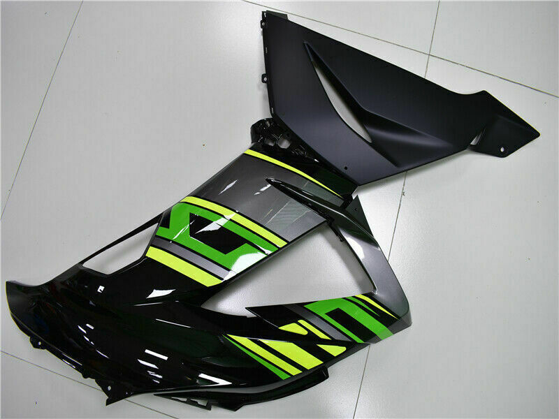 Amotopart 2013-2018 Kawasaki ZX6R Verkleidung Green Black Kit