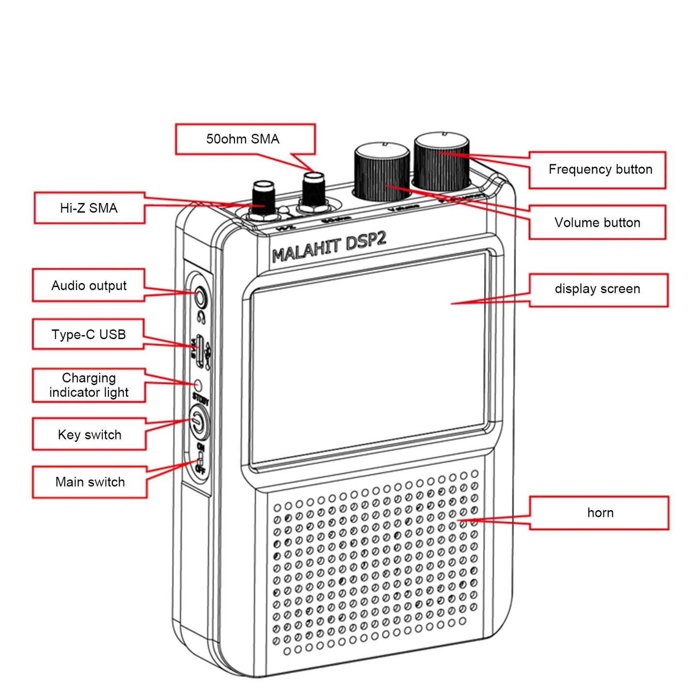 Echte autorisierte Firmware 2.30 Malahit-DSP2-Empfängerradio der zweiten Generation