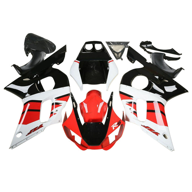 Amotopart 1998-2002 Yamaha YZF R6 Red-White-Black-Verkleidungskit