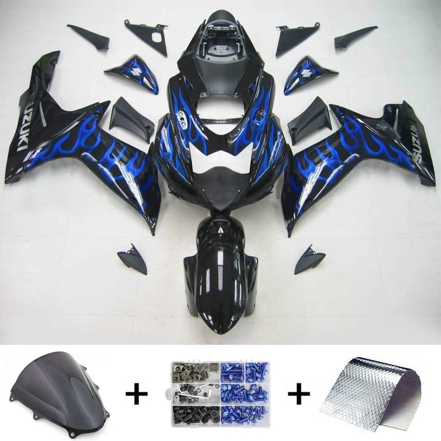 Amotopart Suzuki GSXR 600/750 2011-2022 K11 kit carénage carrosserie plastique ventre